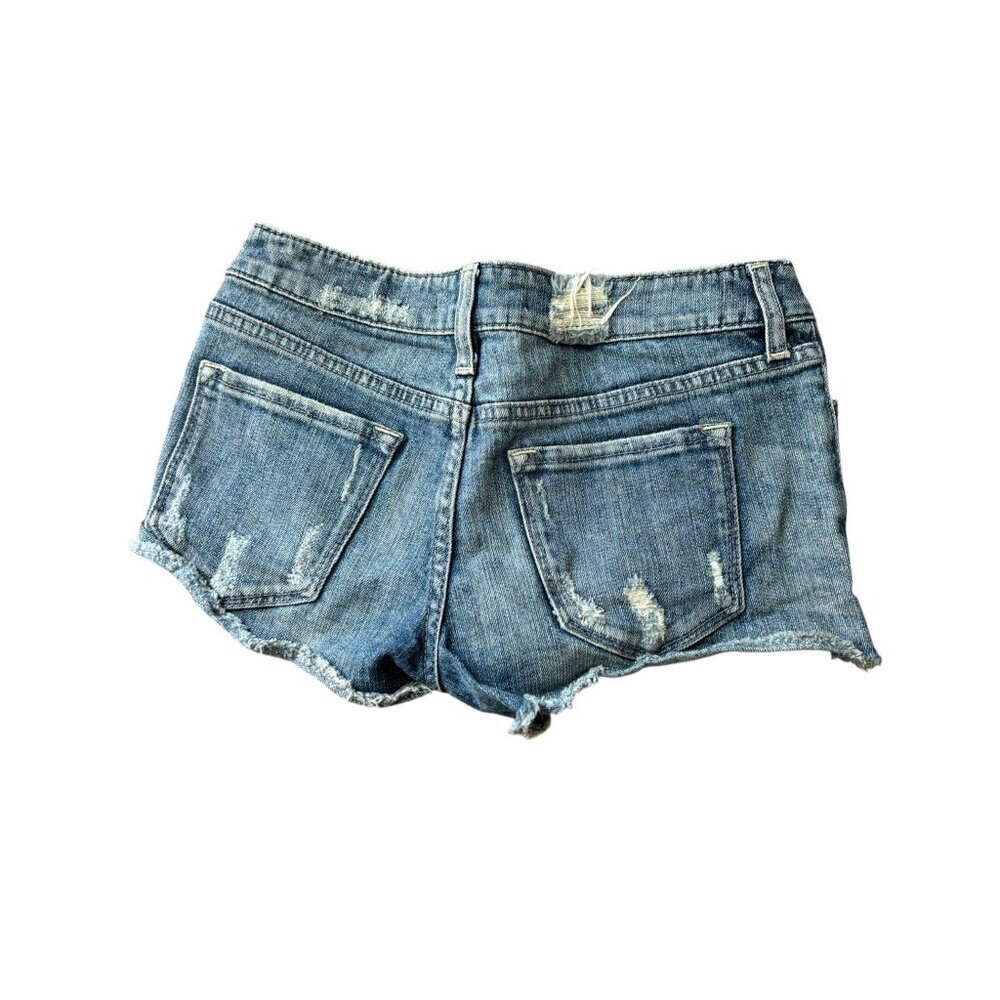 Forever 21 Women's Denim Blue Shorty Shorts - Picture 2 of 5